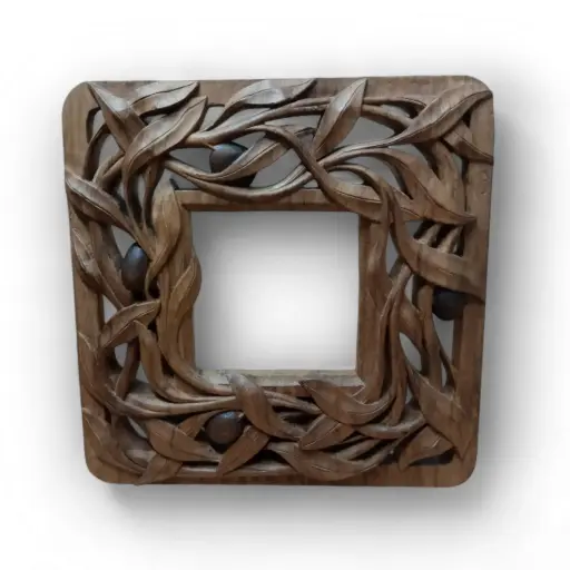 [MARCO.OLI2] MARCO CHICO OLIVOS MADERA PAROTA 25 x 25 CMS VERTICAL